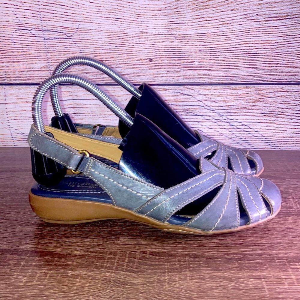 Women's Naturalizer Cyrus Spring Denim Snow Mirage Leather size 6.5M